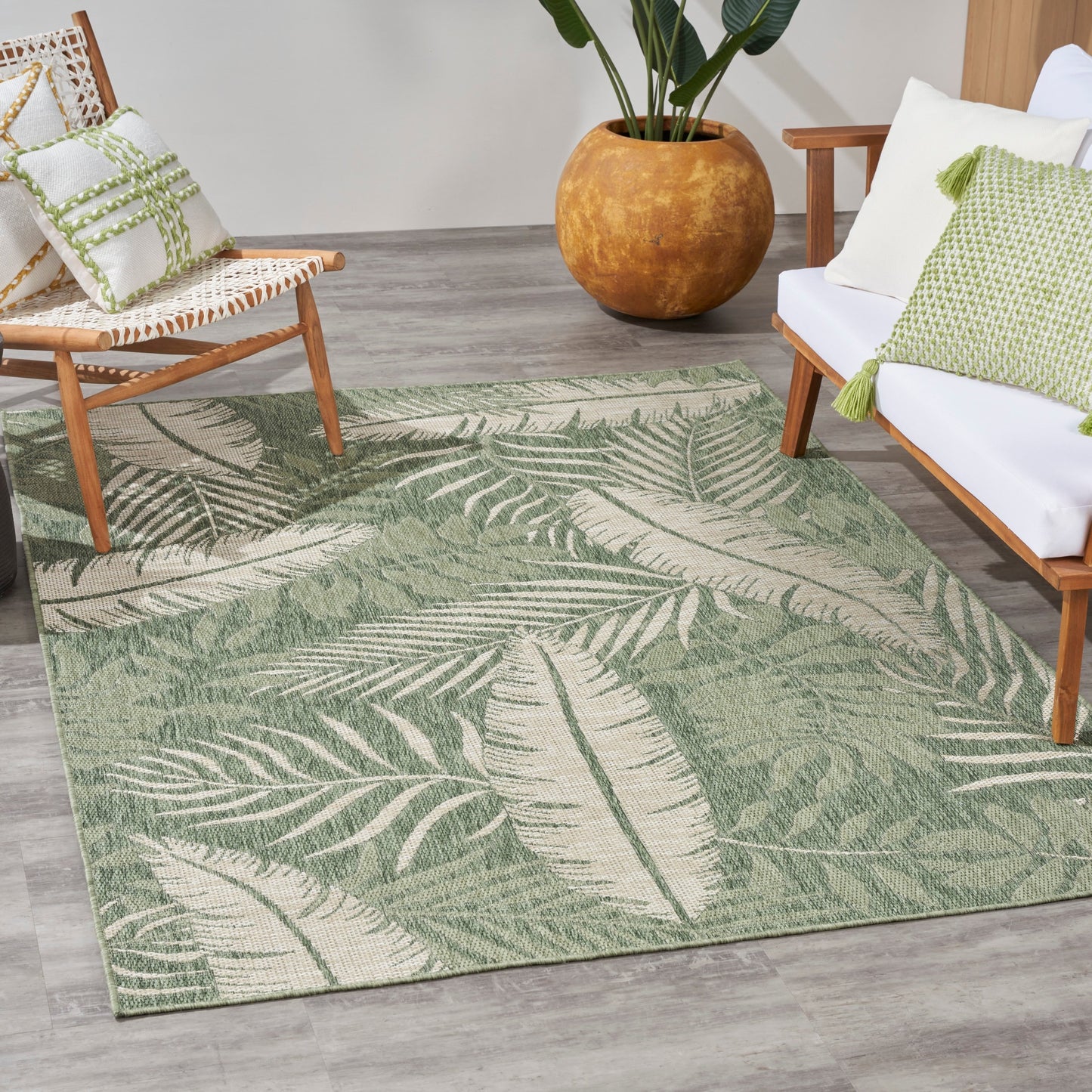Tapis d'intérieur/extérieur nature Nourison Garden Oasis