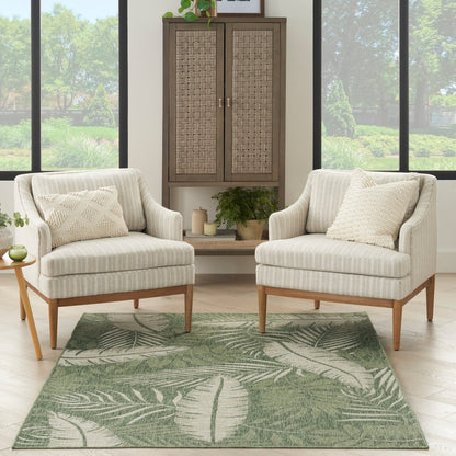 Tapis d'intérieur/extérieur nature Nourison Garden Oasis
