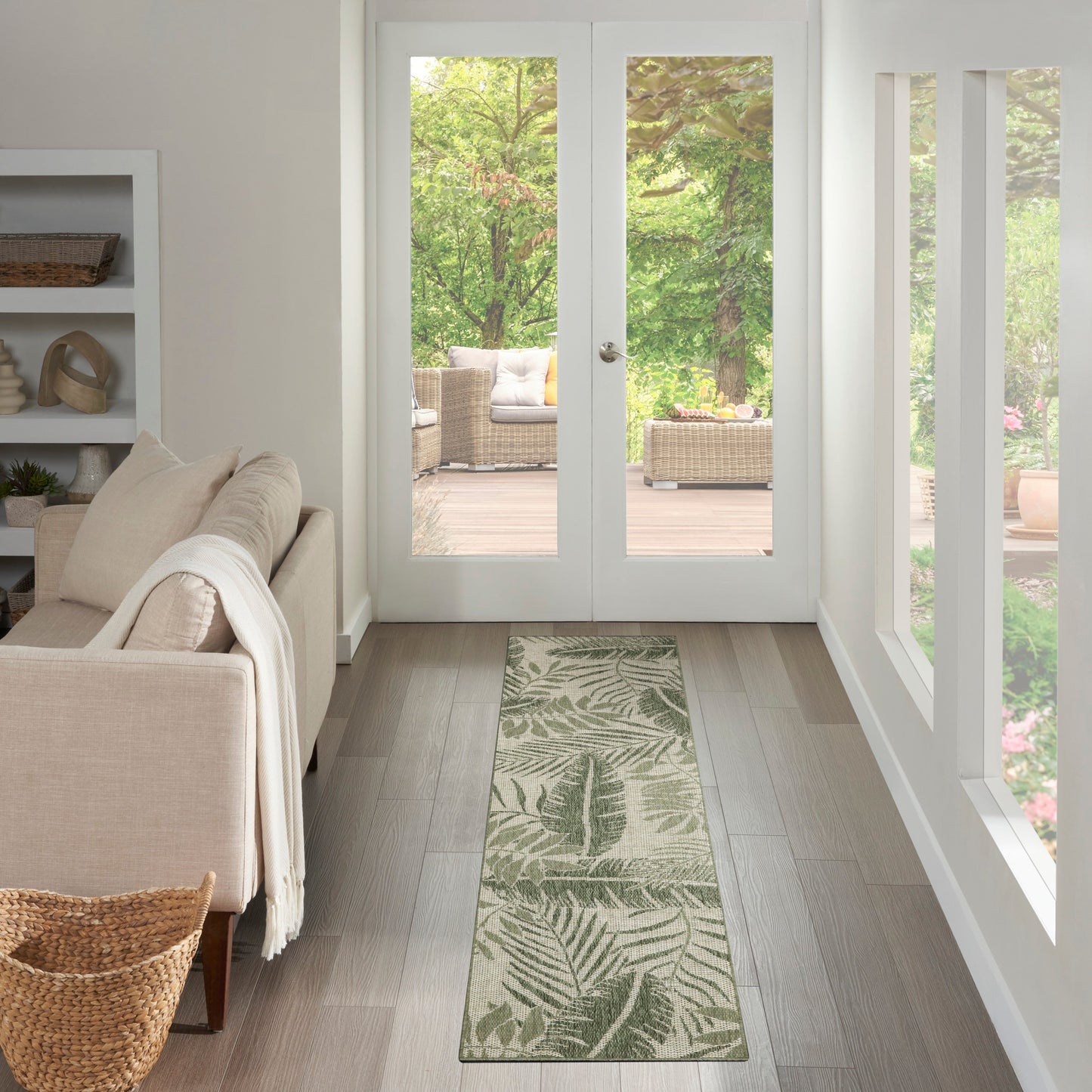 Tapis d'intérieur/extérieur nature Nourison Garden Oasis