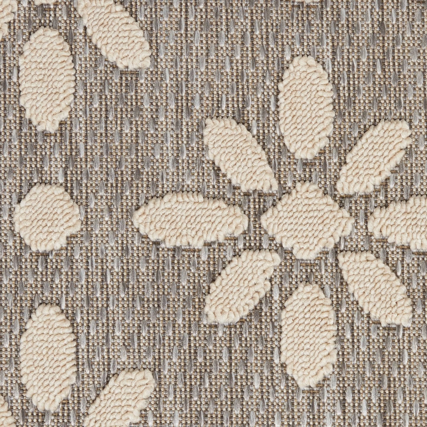 Tapis d'intérieur et d'extérieur géométrique moderne à motif floral et haut-bas Nourison Palamos