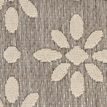 Tapis d'intérieur et d'extérieur géométrique moderne à motif floral et haut-bas Nourison Palamos