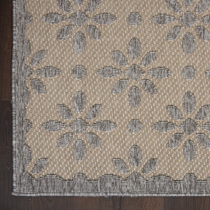 Tapis d'intérieur et d'extérieur géométrique moderne à motif floral et haut-bas Nourison Palamos