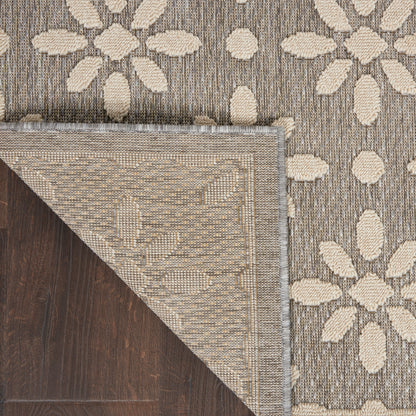 Tapis d'intérieur et d'extérieur géométrique moderne à motif floral et haut-bas Nourison Palamos