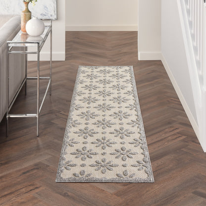 Tapis d'intérieur et d'extérieur géométrique moderne à motif floral et haut-bas Nourison Palamos