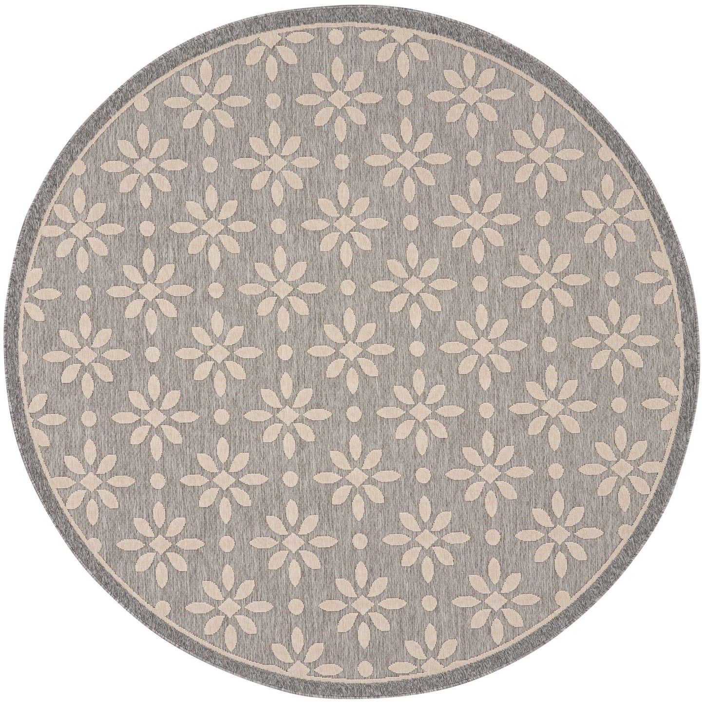 Tapis d'intérieur et d'extérieur géométrique moderne à motif floral et haut-bas Nourison Palamos