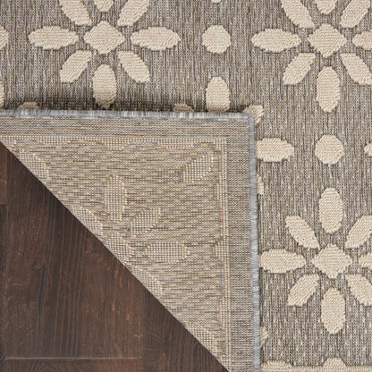 Tapis d'intérieur et d'extérieur géométrique moderne à motif floral et haut-bas Nourison Palamos