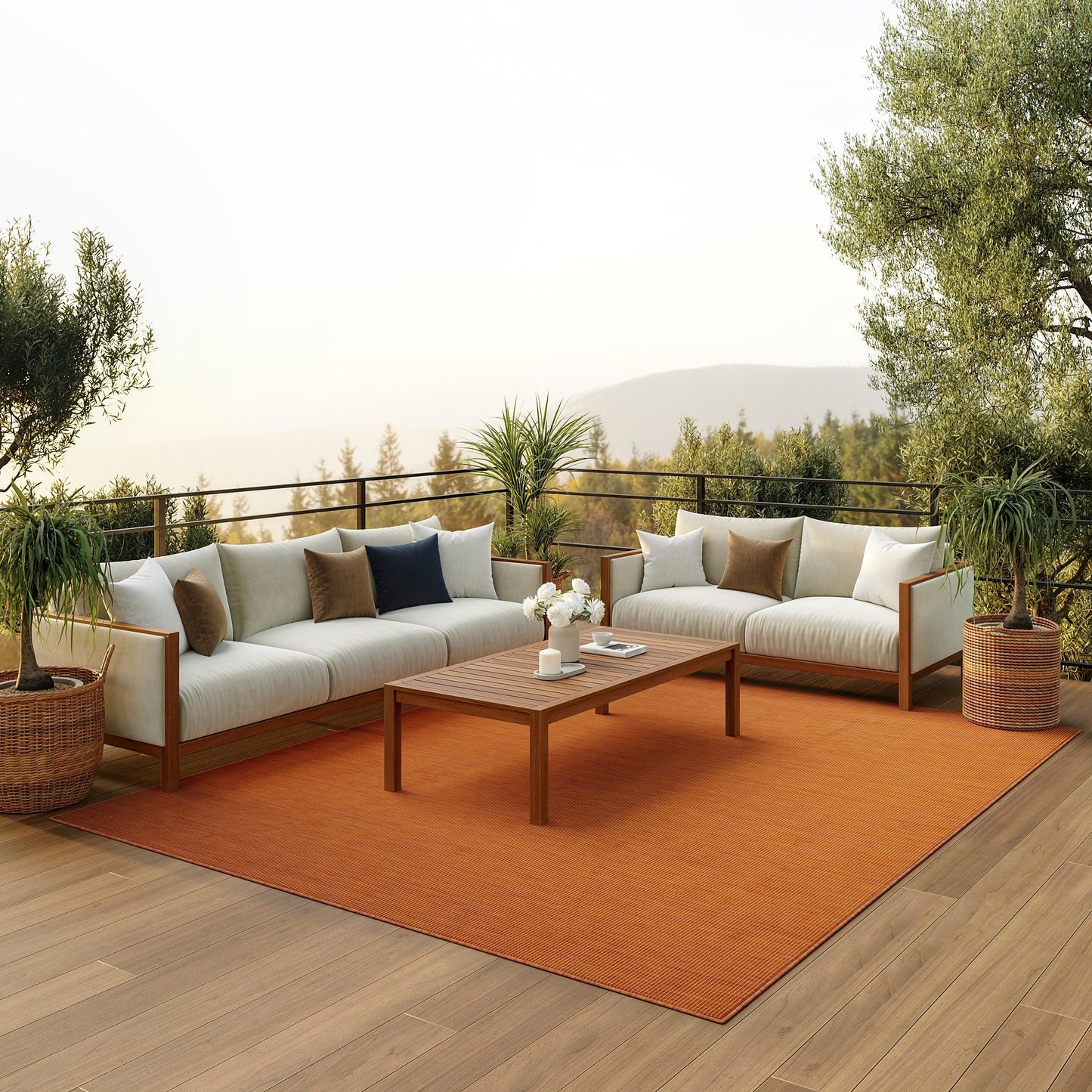 Tapis d'intérieur/extérieur moderne et décontracté Nourison Positano