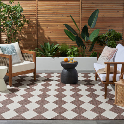 Tapis géométrique d'intérieur/extérieur Nourison Positano