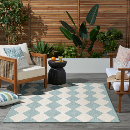 Tapis géométrique d'intérieur/extérieur Nourison Positano