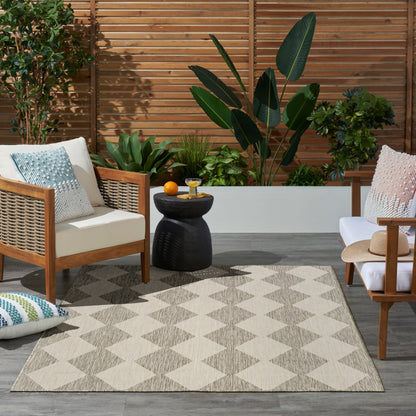 Tapis géométrique d'intérieur/extérieur Nourison Positano
