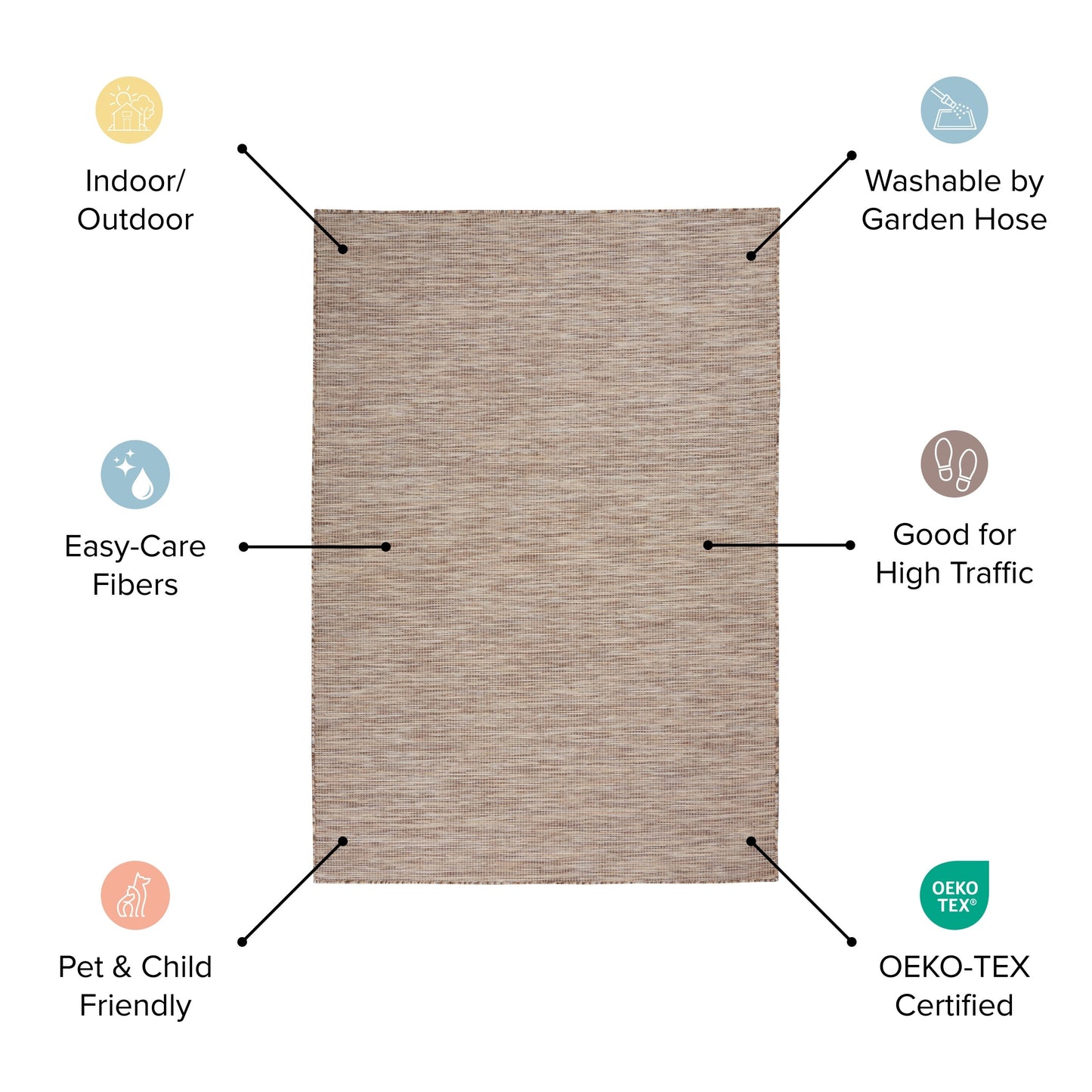 Tapis géométrique d'intérieur/extérieur Nourison Positano