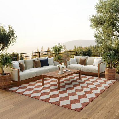 Tapis géométrique d'intérieur/extérieur Nourison Positano