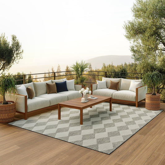 Tapis géométrique d'intérieur/extérieur Nourison Positano