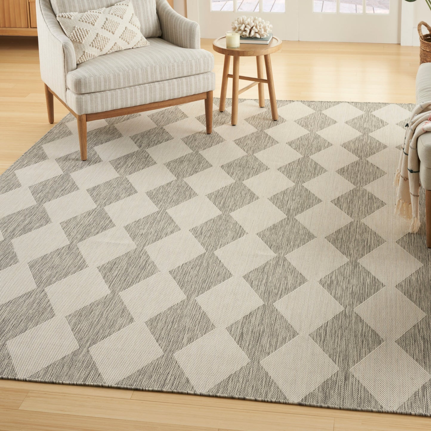 Tapis géométrique d'intérieur/extérieur Nourison Positano