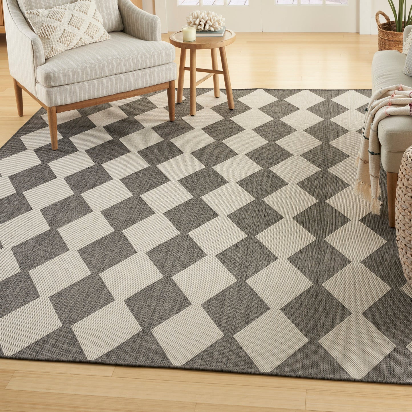 Tapis géométrique d'intérieur/extérieur Nourison Positano