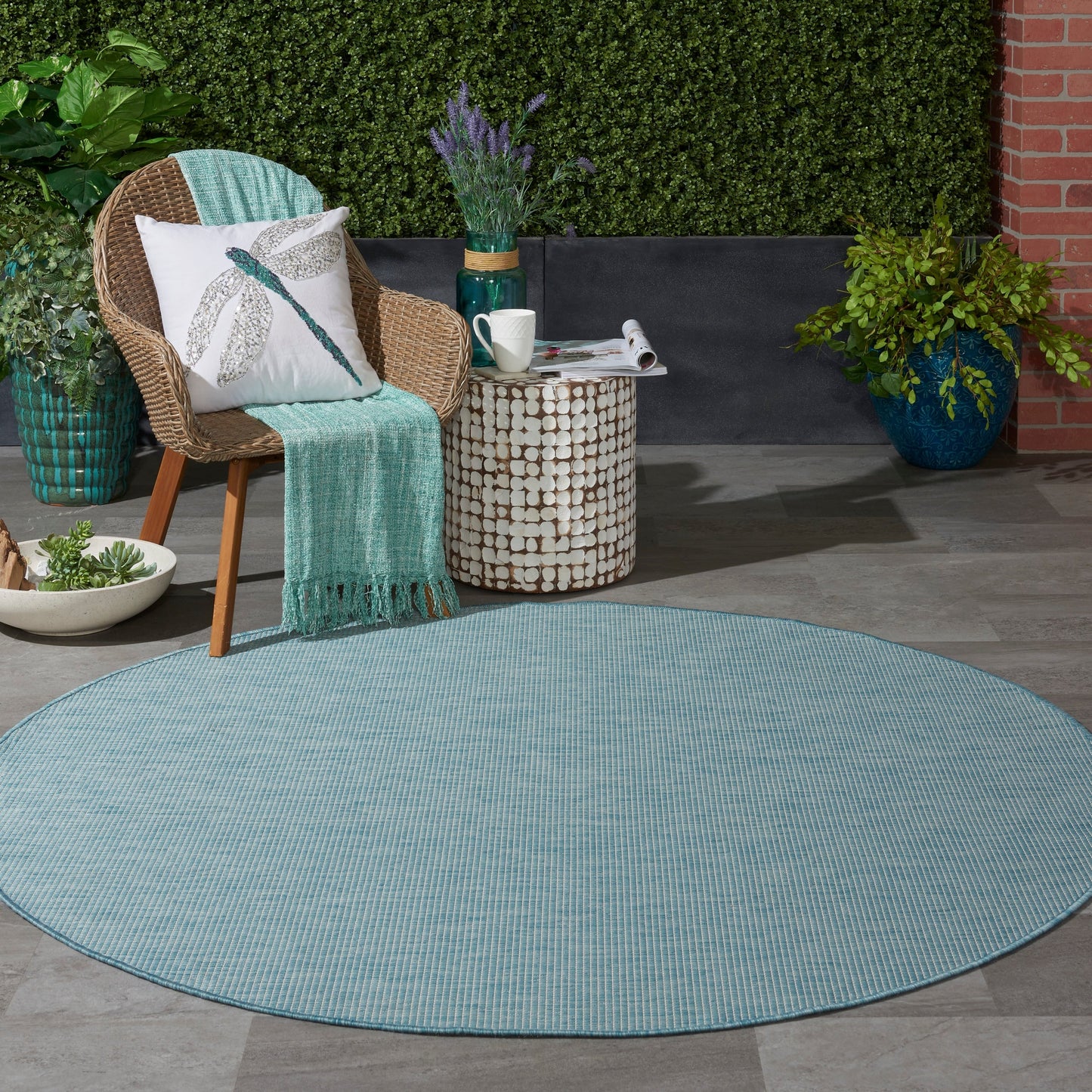 Tapis d'intérieur/extérieur moderne et décontracté Nourison Positano