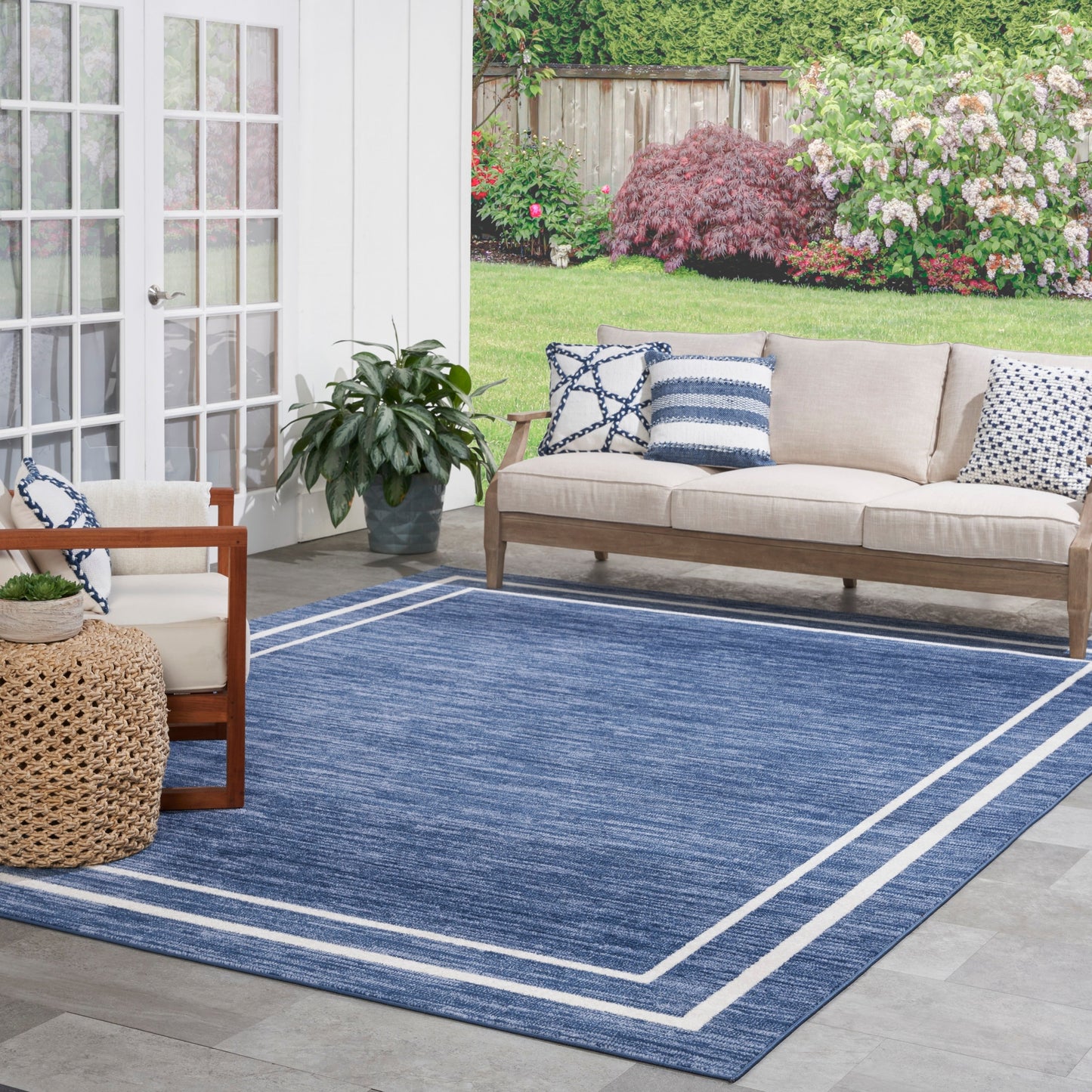 Tapis d'intérieur/extérieur uni Nourison Sandy
