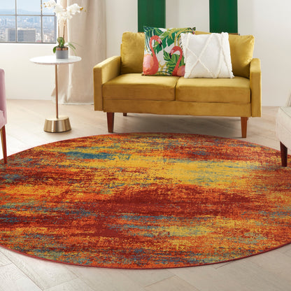 Tapis abstrait d'intérieur/extérieur Nourison Sandy