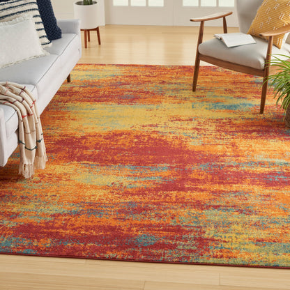 Tapis abstrait d'intérieur/extérieur Nourison Sandy