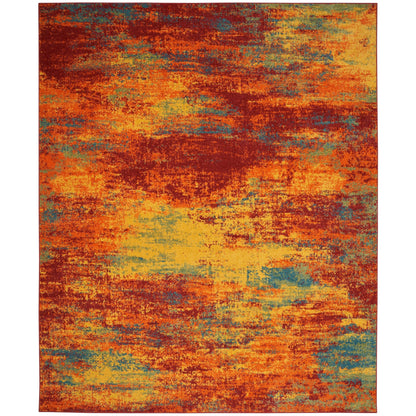 Tapis abstrait d'intérieur/extérieur Nourison Sandy