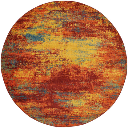 Tapis abstrait d'intérieur/extérieur Nourison Sandy
