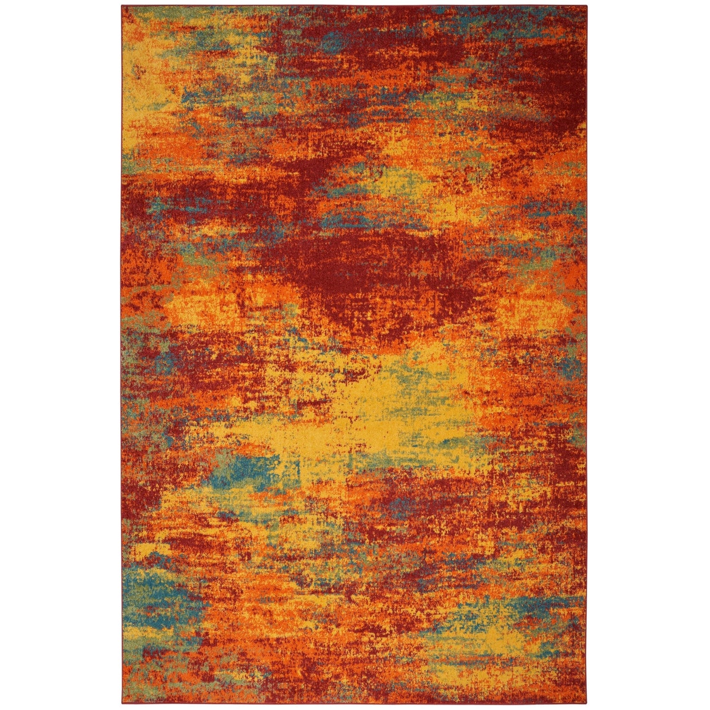 Tapis abstrait d'intérieur/extérieur Nourison Sandy