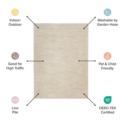 Tapis abstrait d'intérieur/extérieur Nourison Sandy