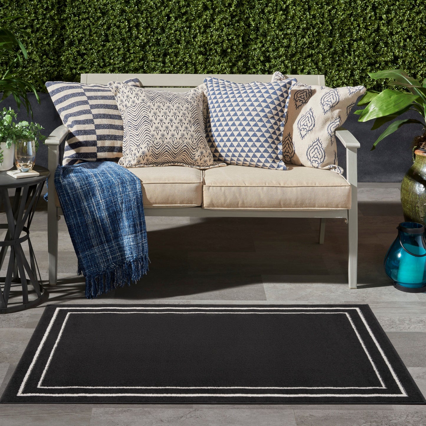 Tapis d'intérieur/extérieur uni Nourison Sandy