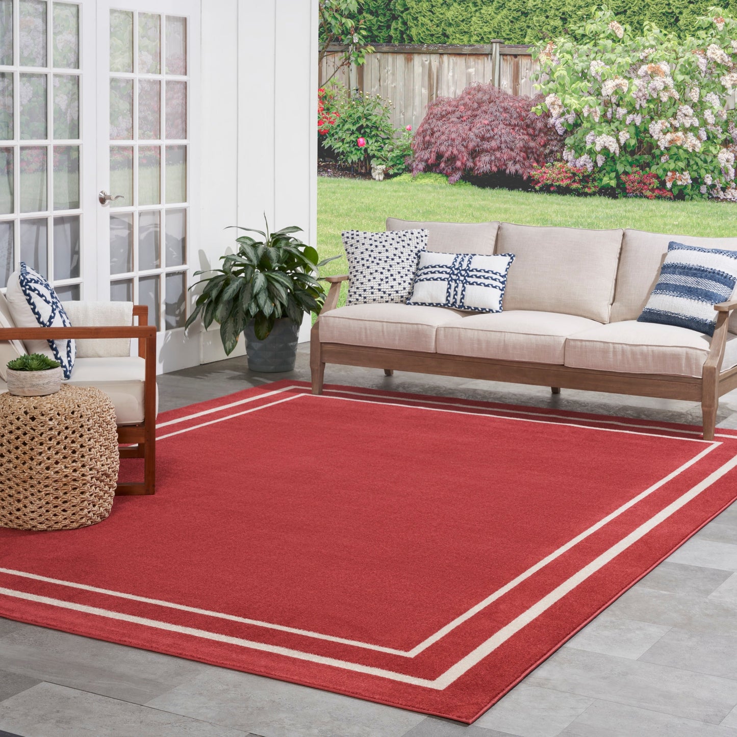 Tapis d'intérieur/extérieur uni Nourison Sandy