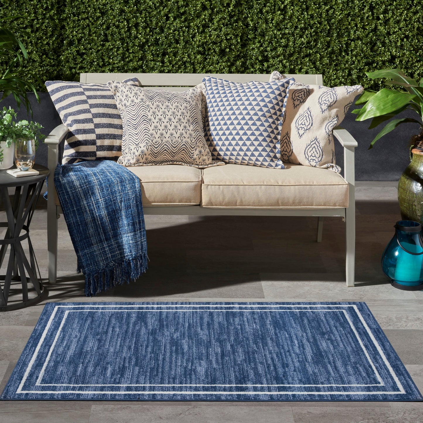 Tapis d'intérieur/extérieur uni Nourison Sandy