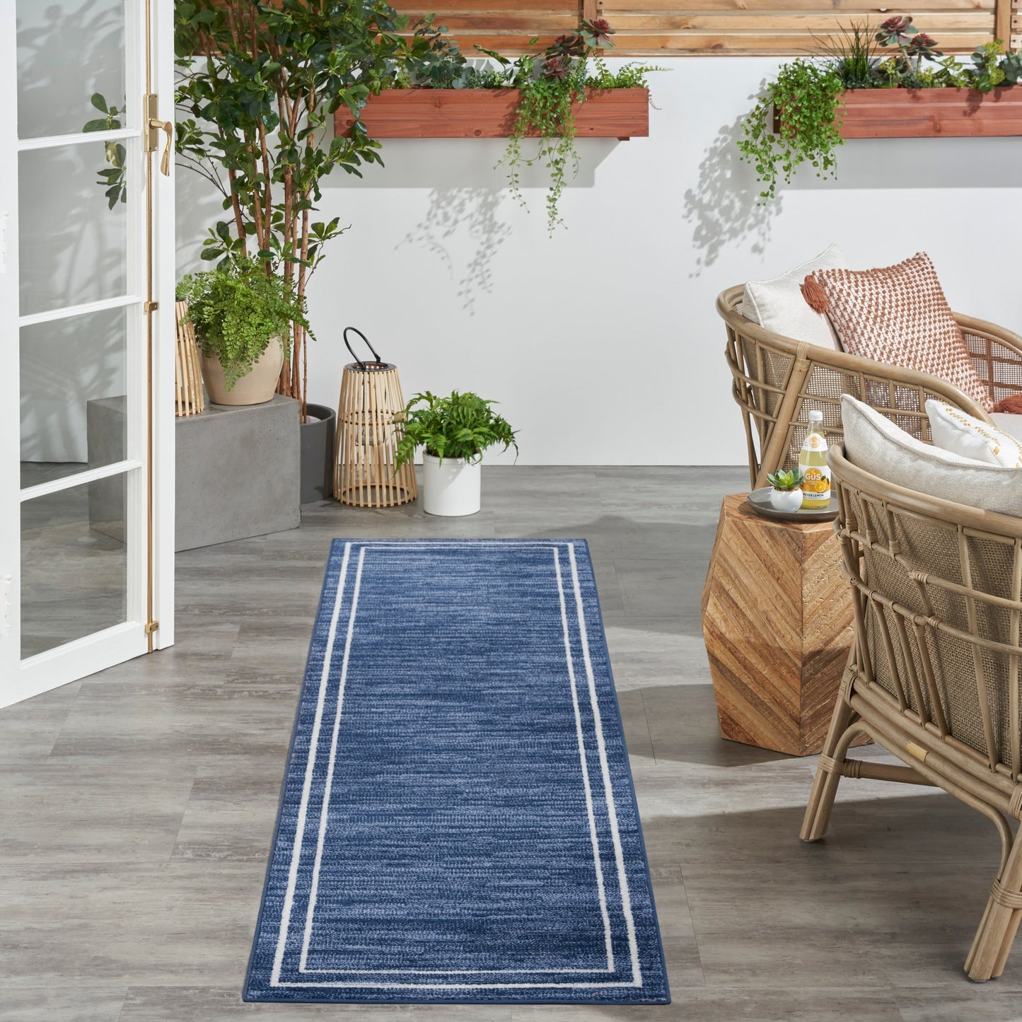 Tapis d'intérieur/extérieur uni Nourison Sandy