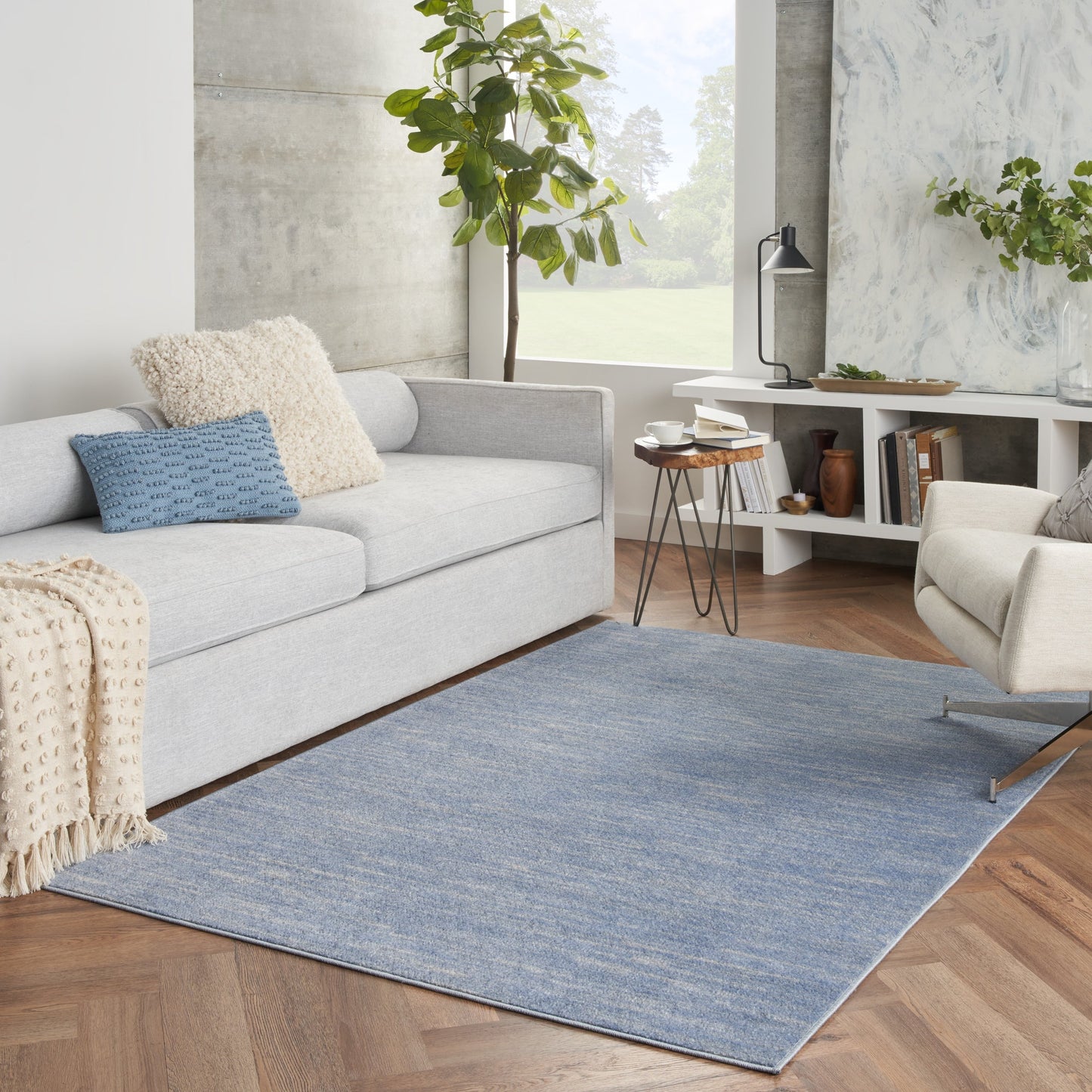 Tapis d'intérieur/extérieur moderne et solide Nourison