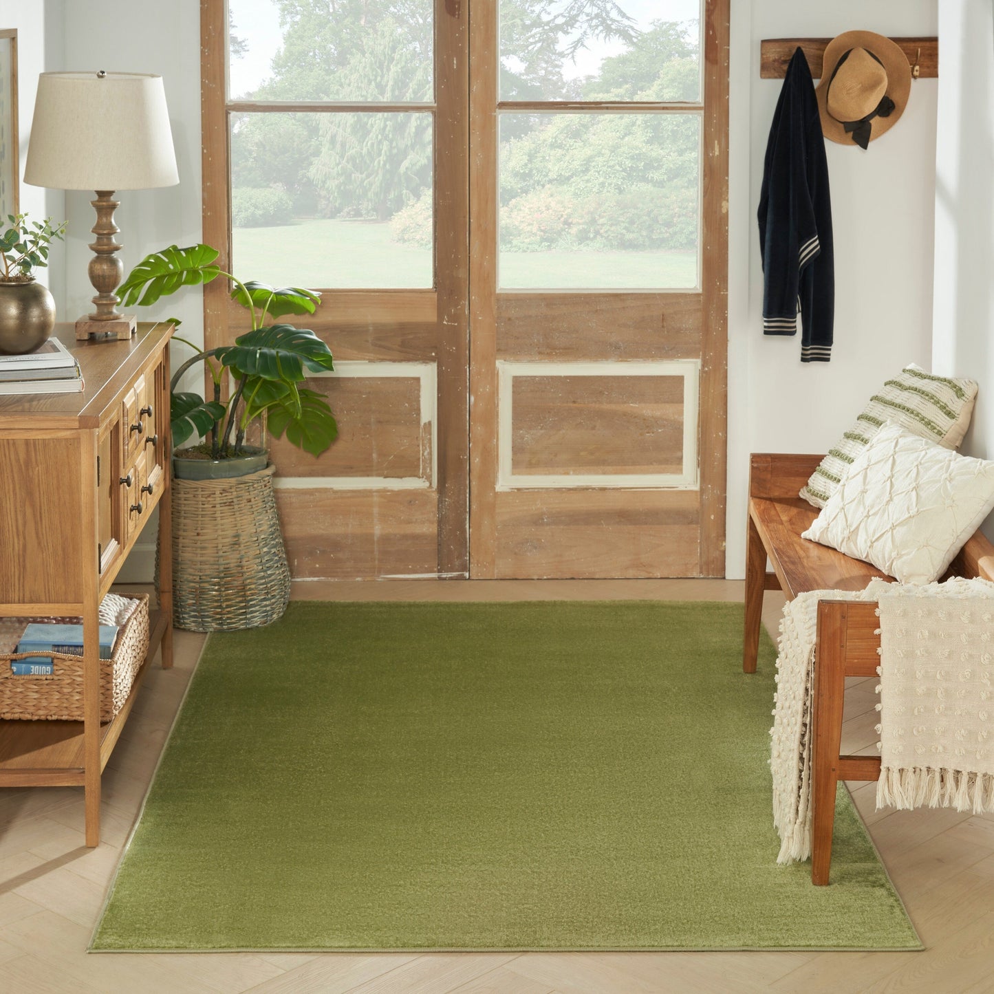 Tapis d'intérieur/extérieur moderne et solide Nourison