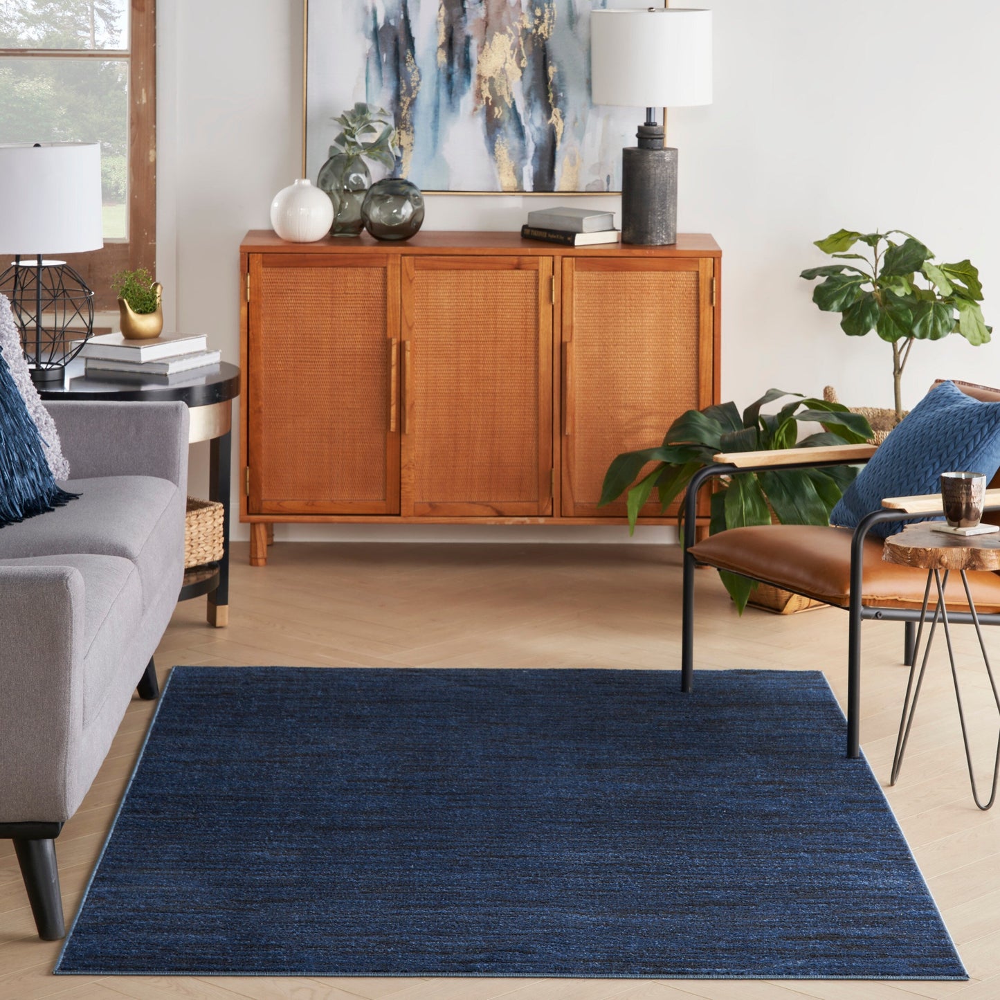Tapis d'intérieur/extérieur moderne et solide Nourison