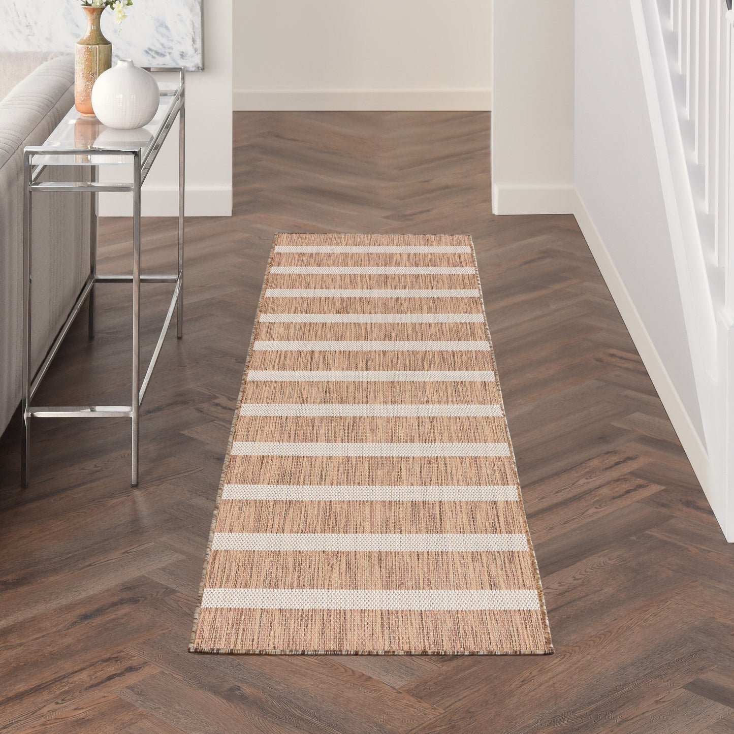 Tapis rayé intérieur/extérieur Nourison Selerno.