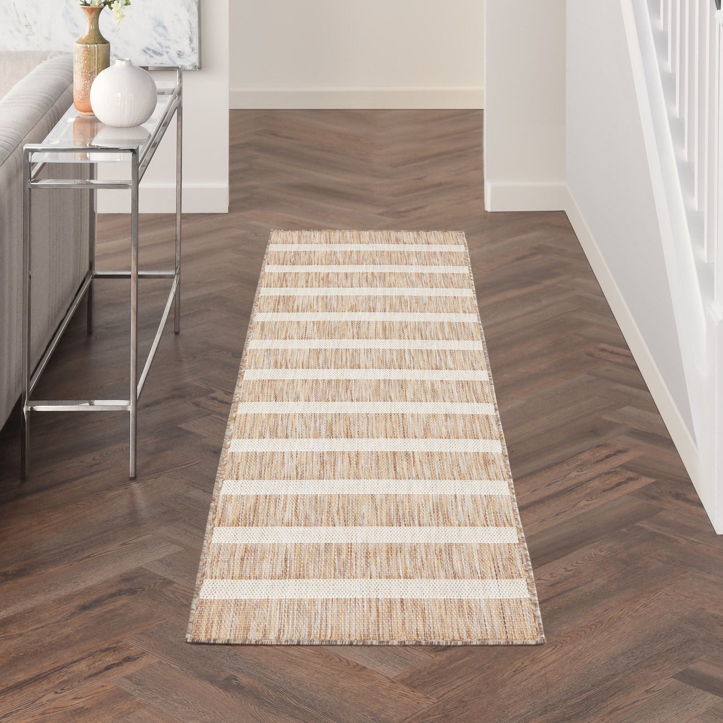 Tapis rayé intérieur/extérieur Nourison Selerno.