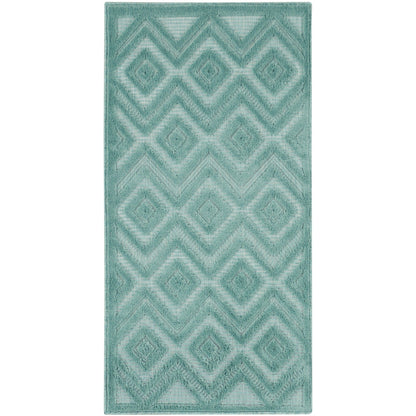 Tapis géométrique polyvalent à tissage plat pour intérieur/extérieur Nourison