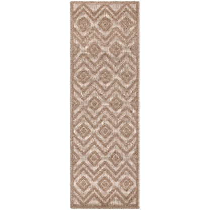 Tapis géométrique polyvalent à tissage plat pour intérieur/extérieur Nourison