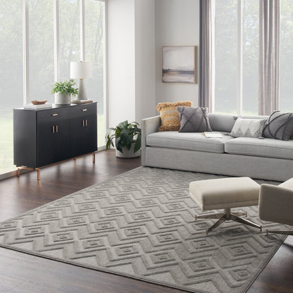 Tapis géométrique polyvalent à tissage plat pour intérieur/extérieur Nourison