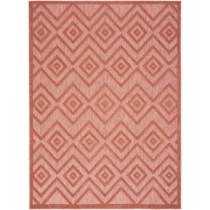 Tapis géométrique polyvalent à tissage plat pour intérieur/extérieur Nourison