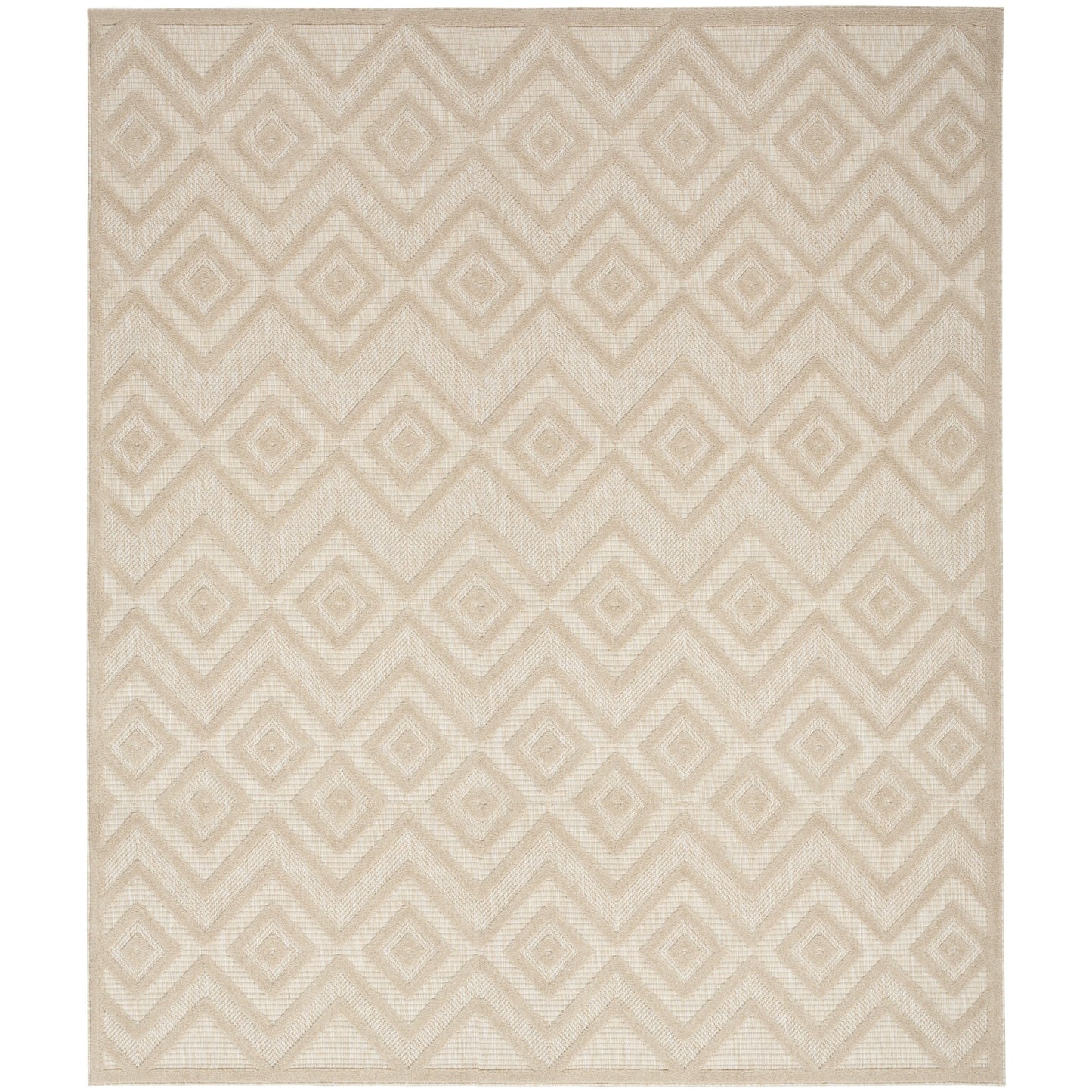 Tapis géométrique polyvalent à tissage plat pour intérieur/extérieur Nourison