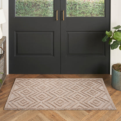 Tapis géométrique polyvalent à tissage plat pour intérieur/extérieur Nourison