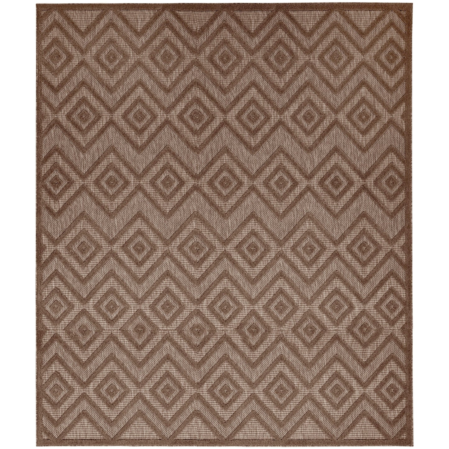Tapis géométrique polyvalent à tissage plat pour intérieur/extérieur Nourison