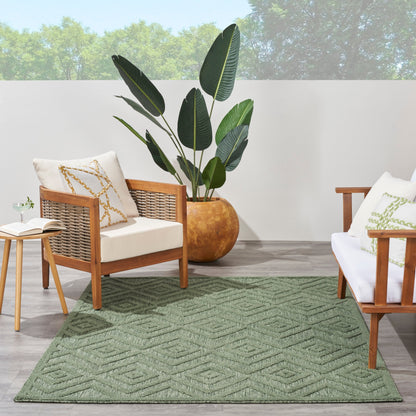 Tapis géométrique polyvalent à tissage plat pour intérieur/extérieur Nourison