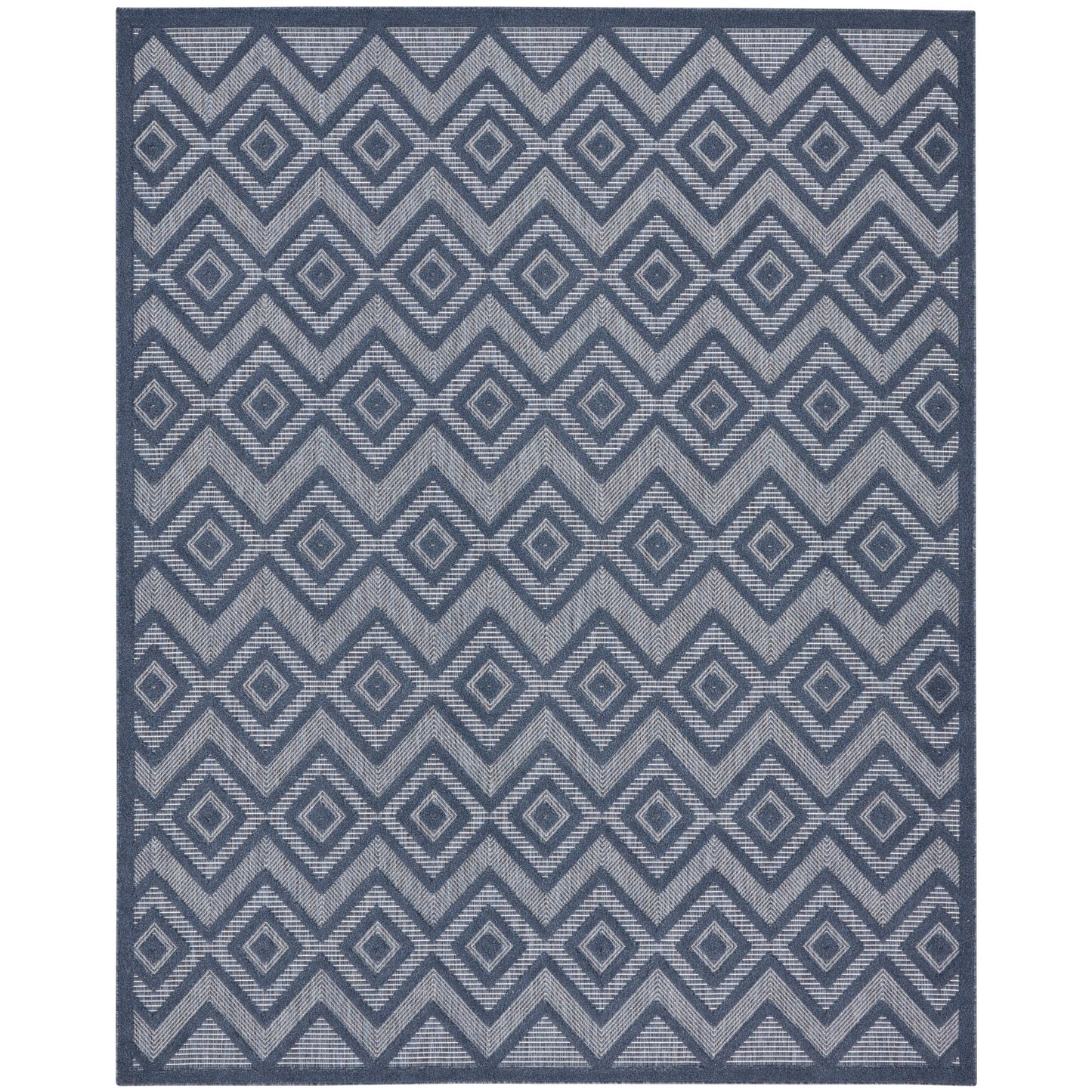 Tapis géométrique polyvalent à tissage plat pour intérieur/extérieur Nourison