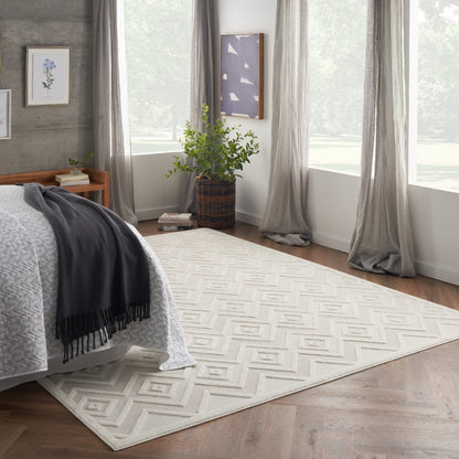 Tapis géométrique polyvalent à tissage plat pour intérieur/extérieur Nourison