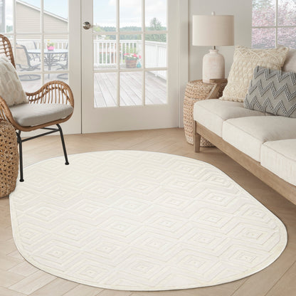 Tapis géométrique polyvalent à tissage plat pour intérieur/extérieur Nourison