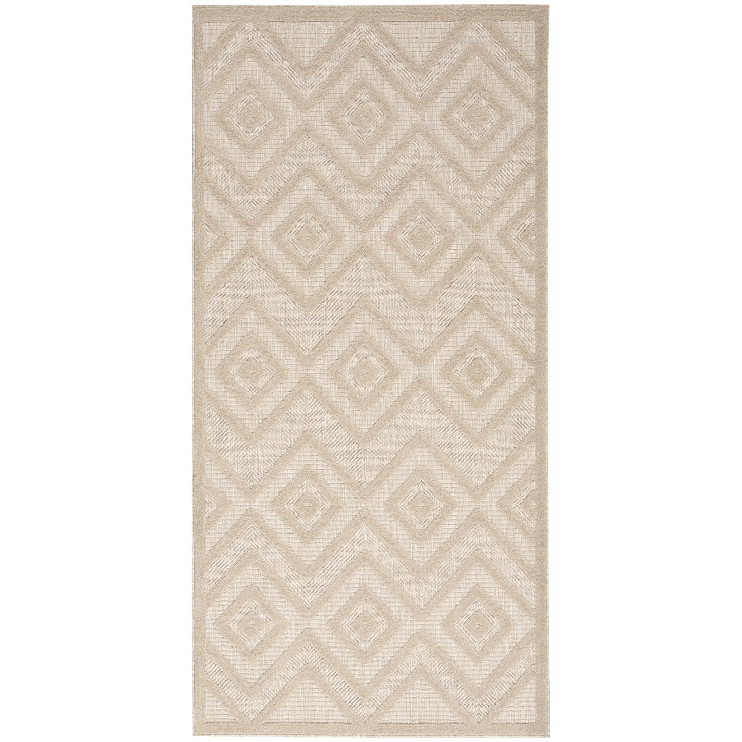 Tapis géométrique polyvalent à tissage plat pour intérieur/extérieur Nourison