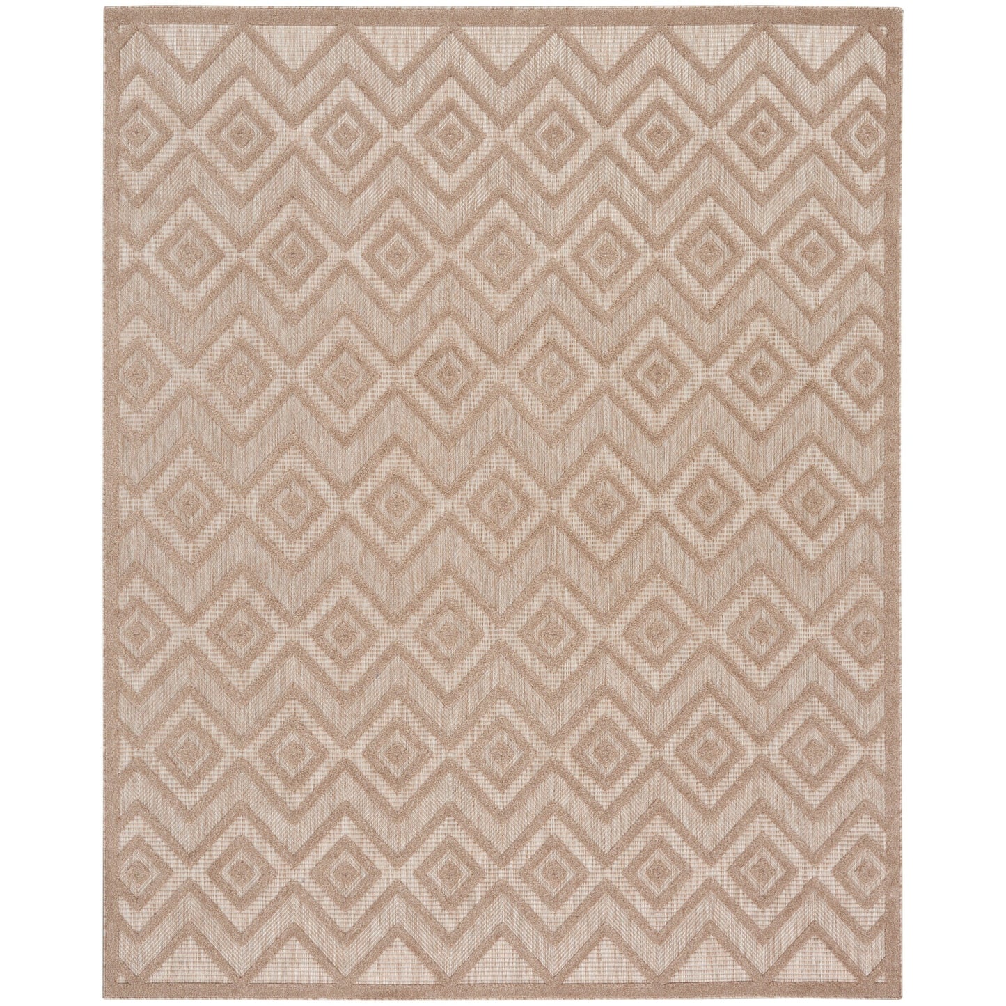 Tapis géométrique polyvalent à tissage plat pour intérieur/extérieur Nourison