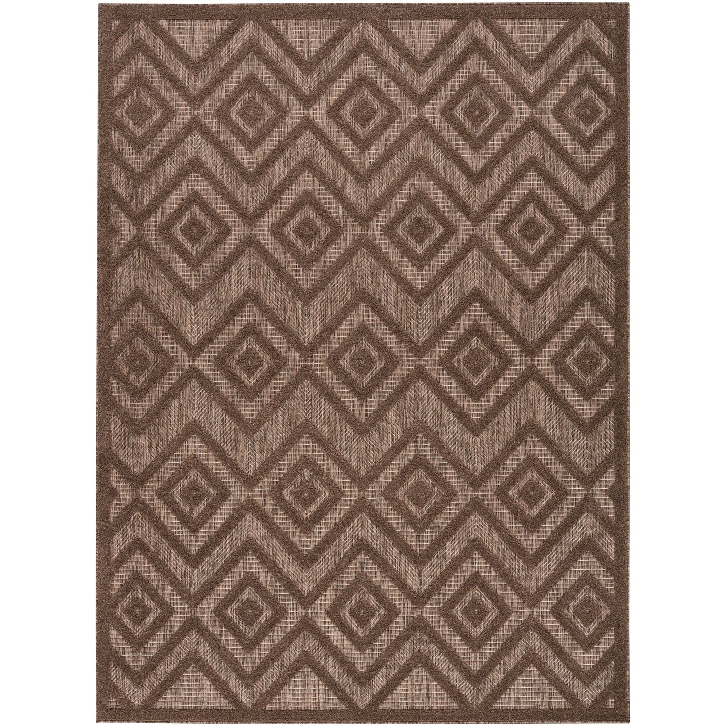 Tapis géométrique polyvalent à tissage plat pour intérieur/extérieur Nourison